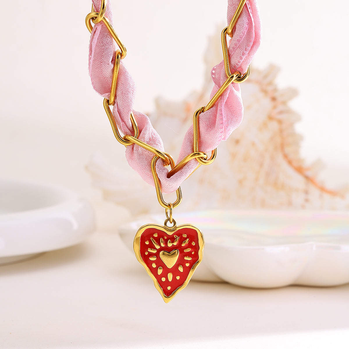 Small Chained Scarf Necklace