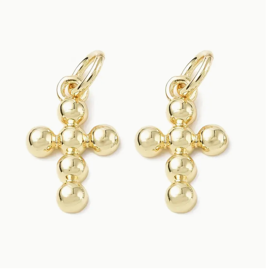 Gold Beaded Cross - Small