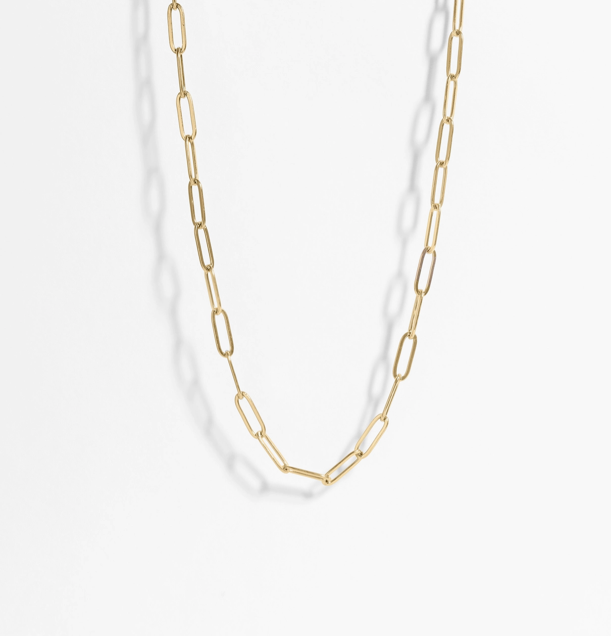 Gold Paperclip Necklace Chain