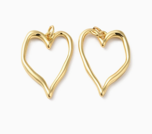 Gold Outlined Heart - Large
