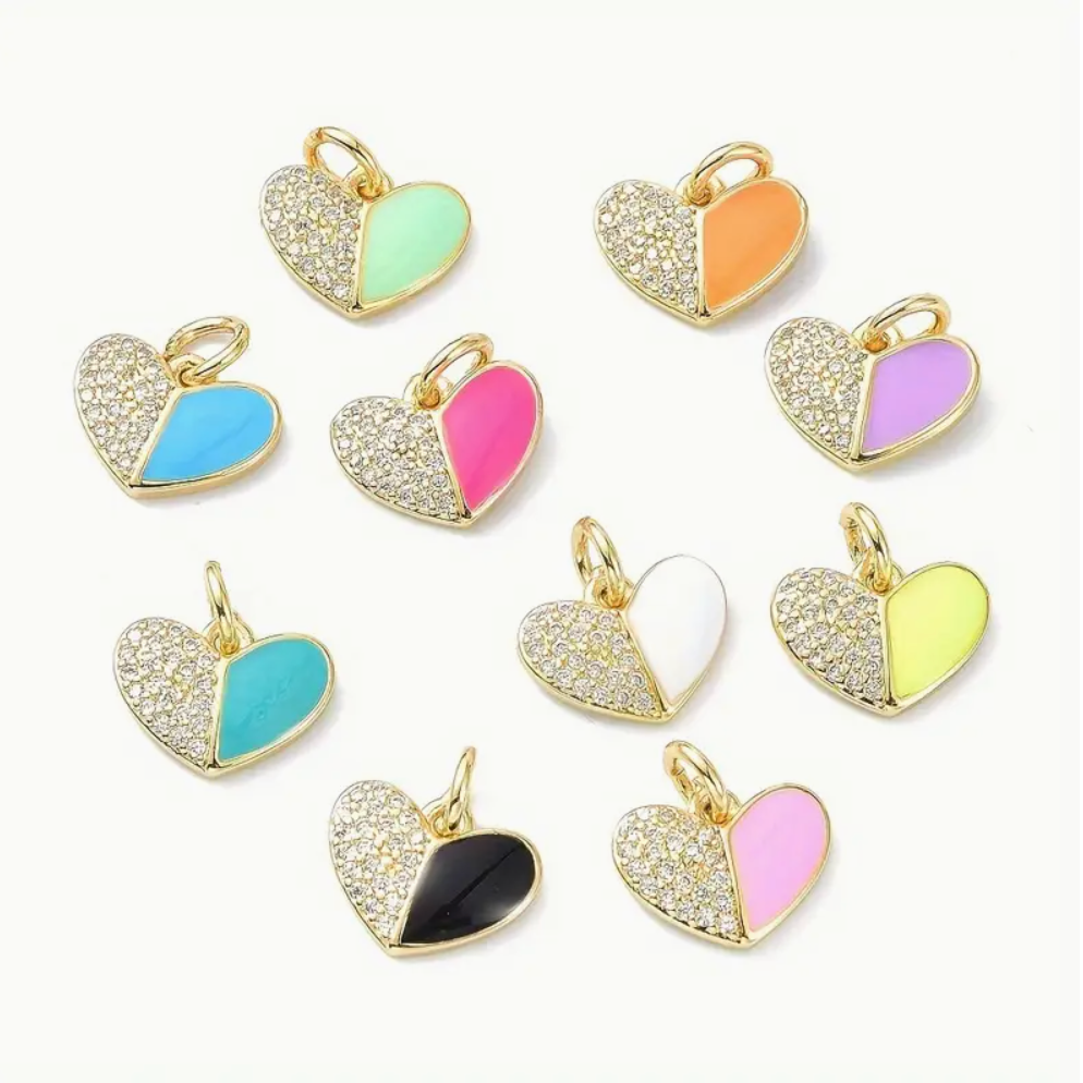 Half Gold Heart - Medium