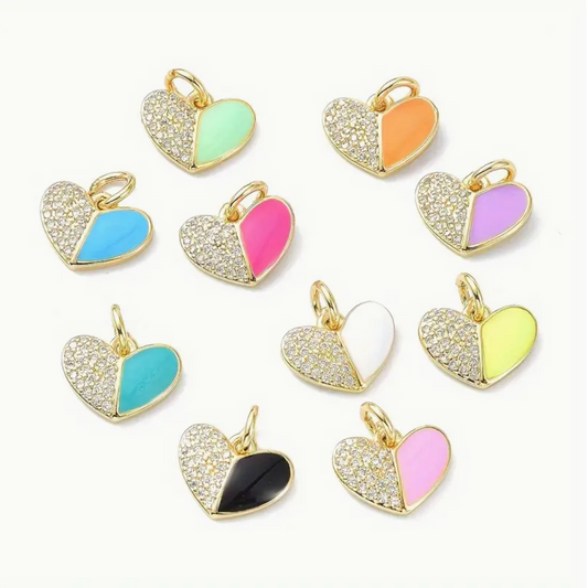 Half Gold Heart - Medium