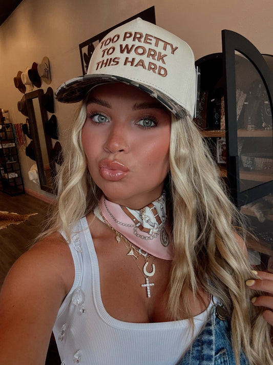 Too Pretty To Work Trucker Hat