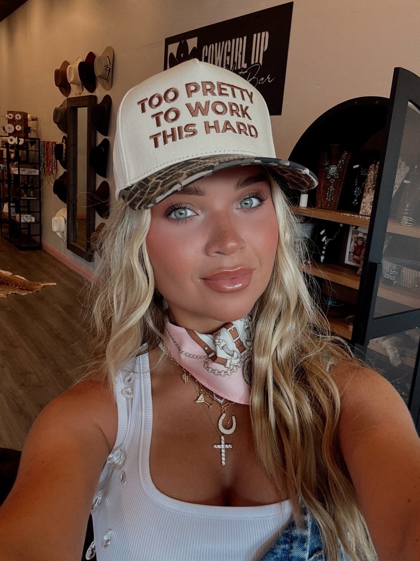 Too Pretty To Work Trucker Hat