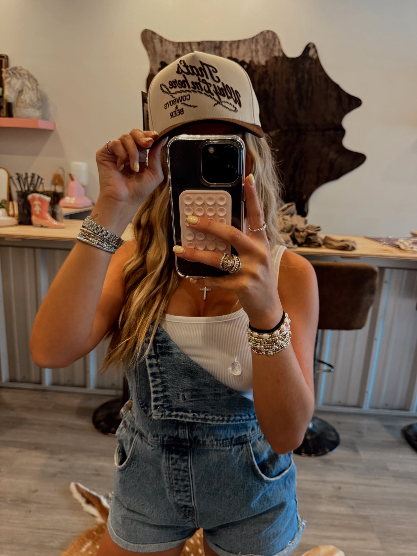 That's Why I'm Here Cowboys & Beer Trucker Hat