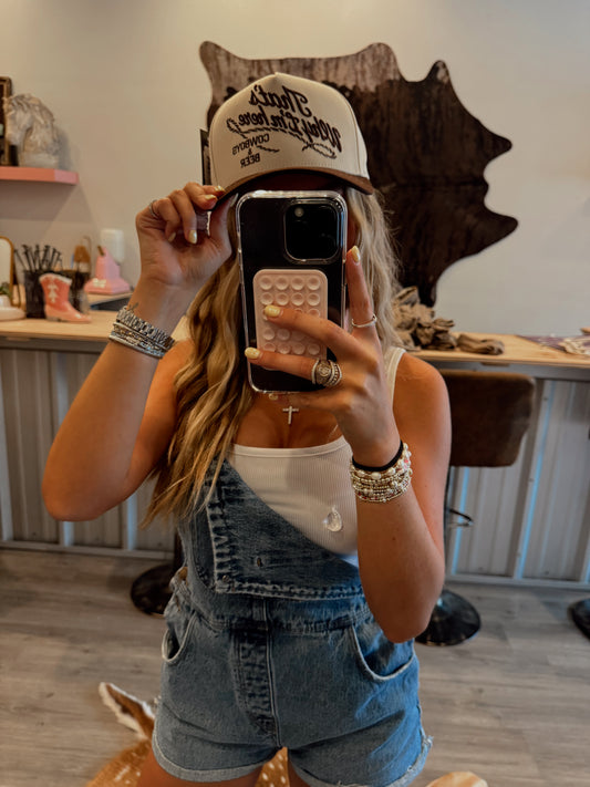 That's Why I'm Here Cowboys & Beer Trucker Hat