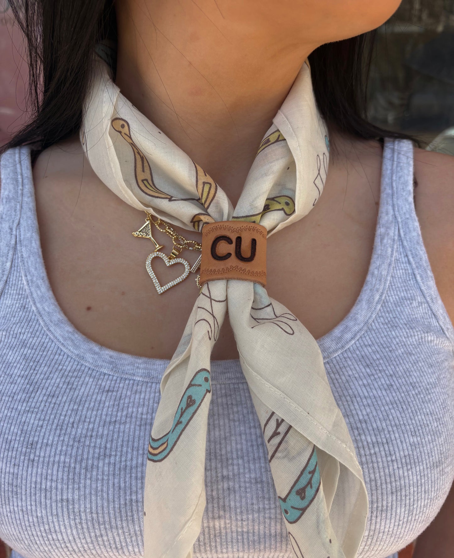 Handmade Leather Bandana Slide