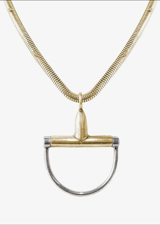 Two-Toned Horse Bit Necklace