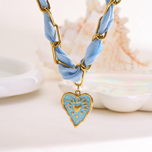 Small Chained Scarf Necklace