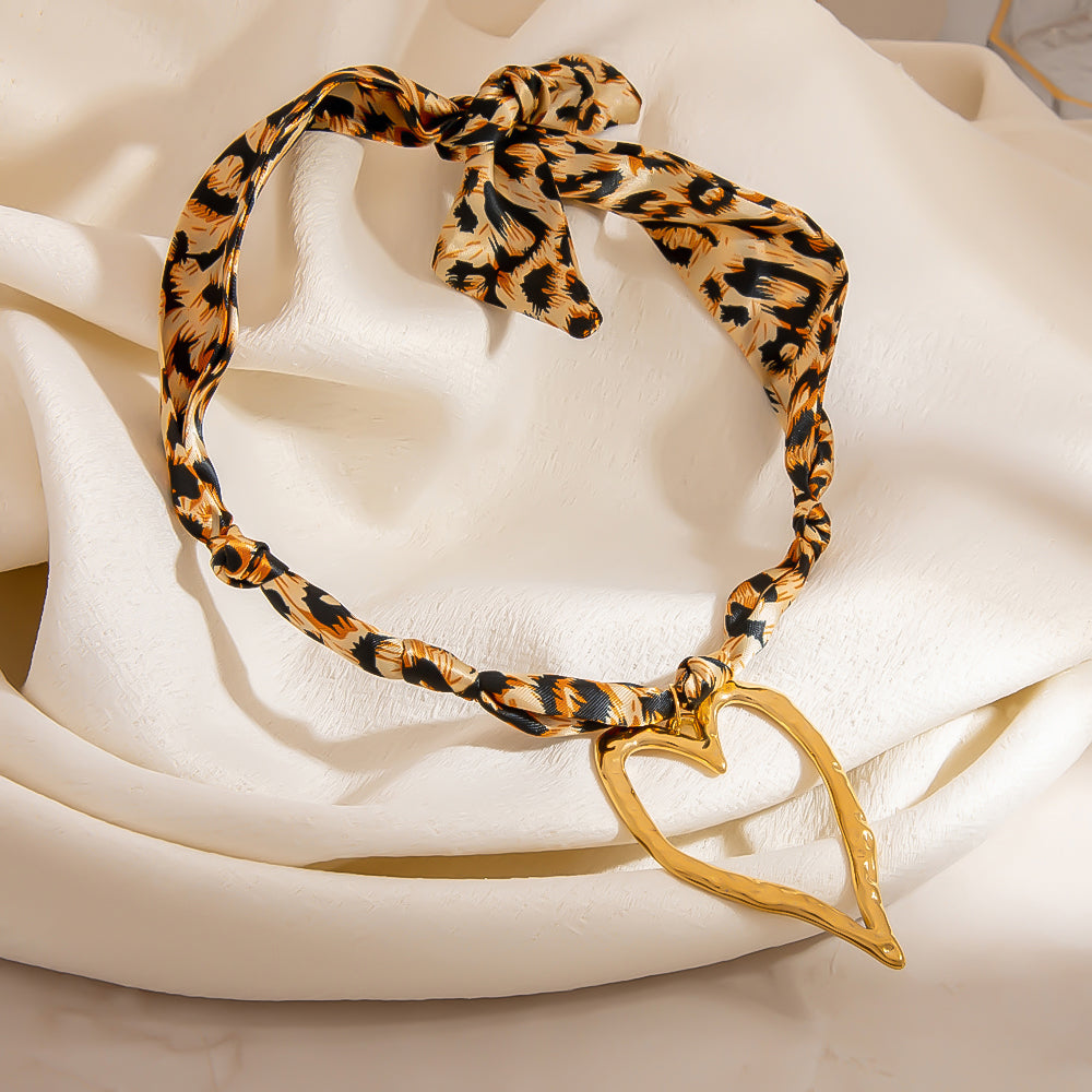 Cheetah Scarf Necklace