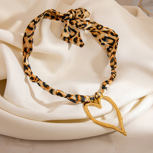 Cheetah Scarf Necklace