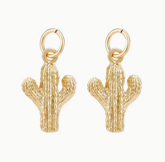 Gold Cactus Charm - Small