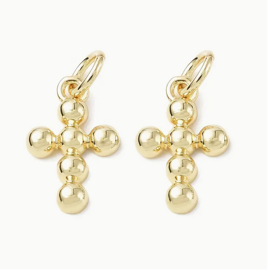 Gold Beaded Cross - Small