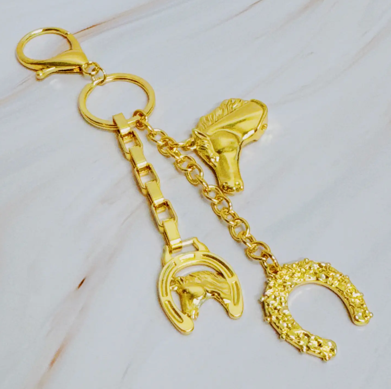 Gold Horse Purse Charm / Keychain