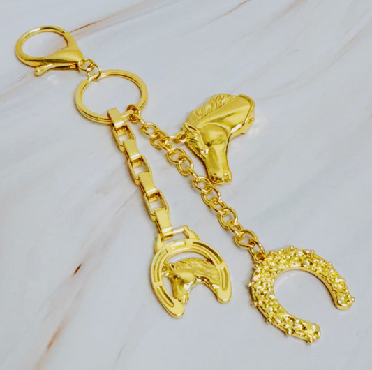 Gold Horse Purse Charm / Keychain