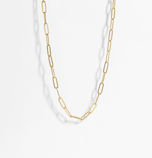 Gold Paperclip Necklace Chain