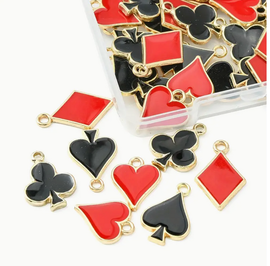 Gold Black Spades Charm - Medium
