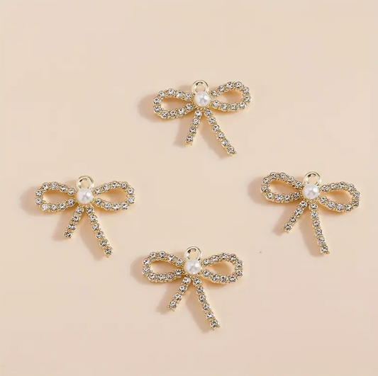 Diamond Ribbon W/ Pearl - Medium