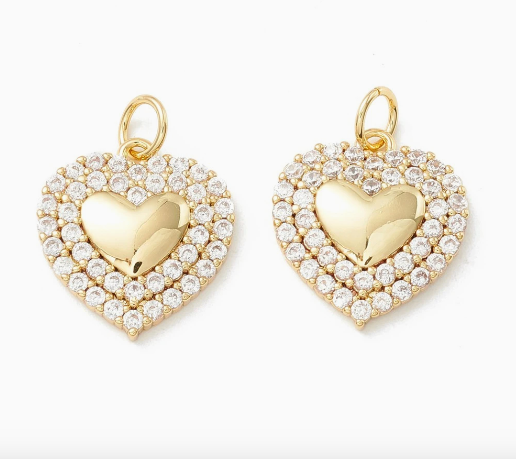 Gold Diamond Heart - Medium