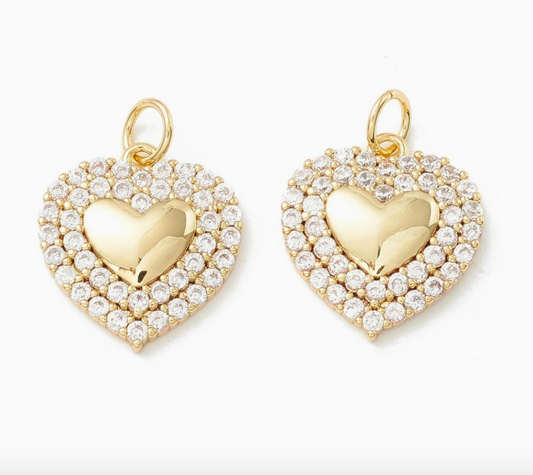 Gold Diamond Heart - Medium