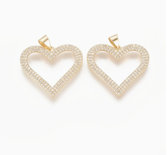 Gold Diamond Heart - Large