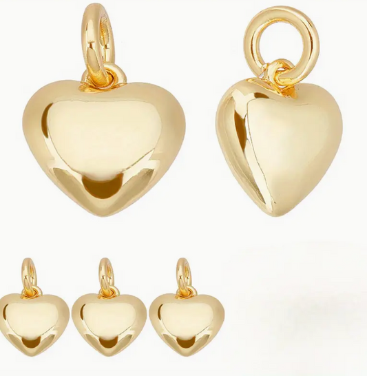 Gold Chunky Heart - Small