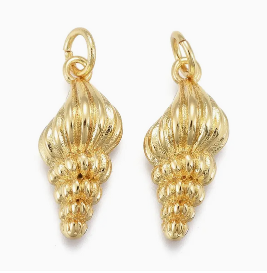 Gold Conch Shell - Med.