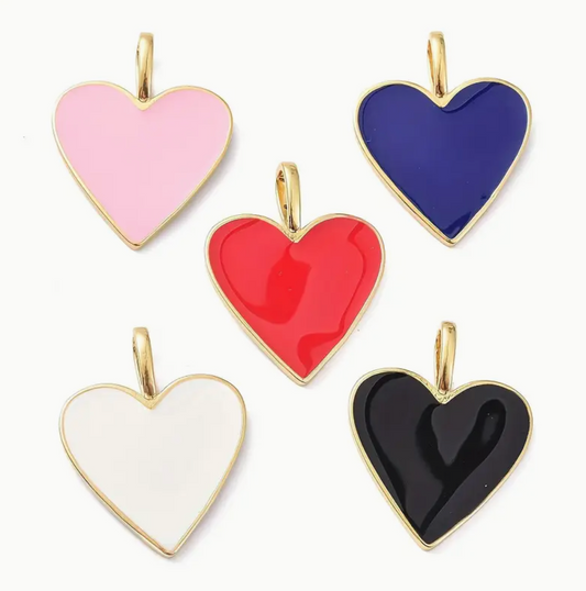 Gold Colorful Heart - Large