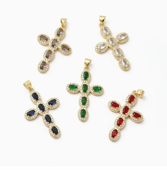 Gold Studded Cross - Large