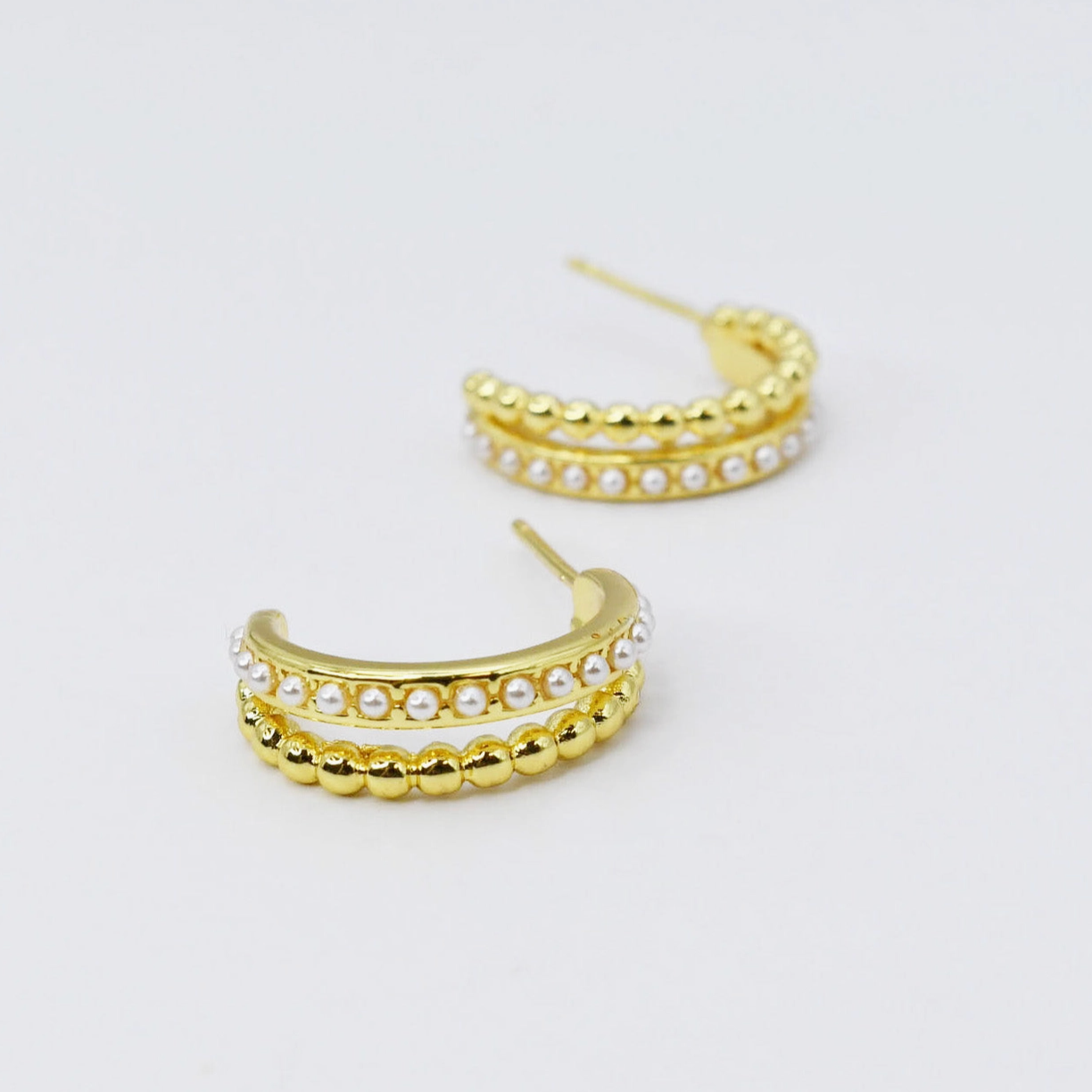 The Golden Barrel Hoop Earrings