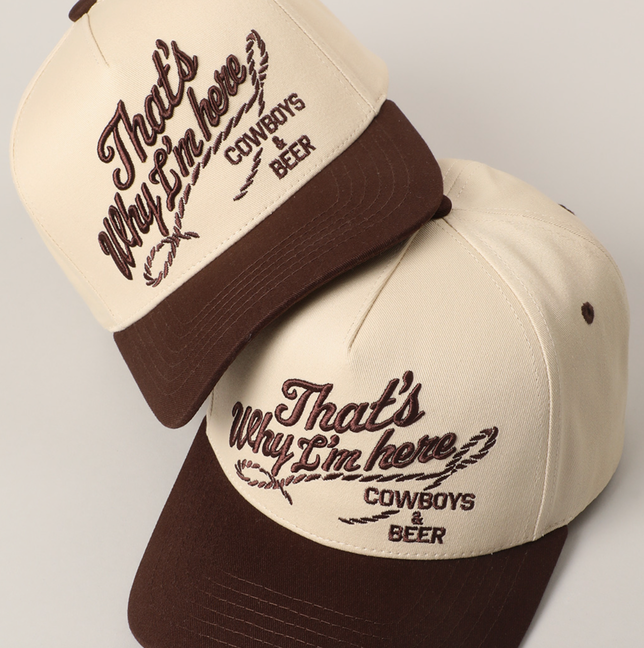 That's Why I'm Here Cowboys & Beer Trucker Hat