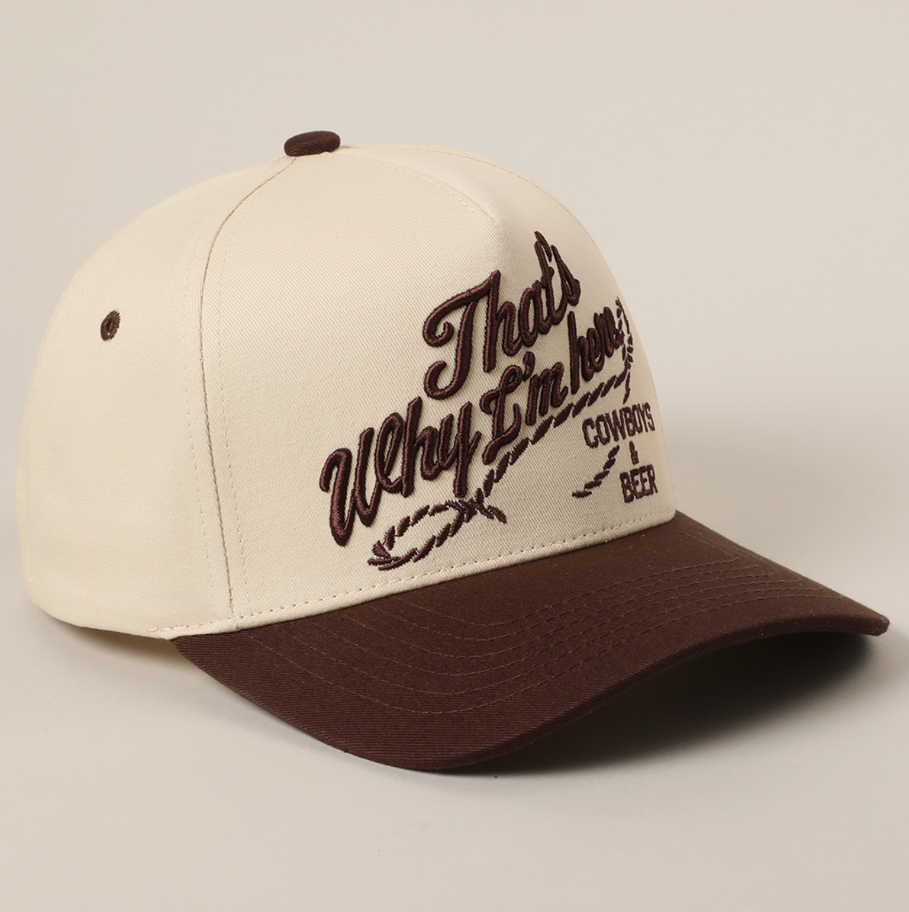 That's Why I'm Here Cowboys & Beer Trucker Hat