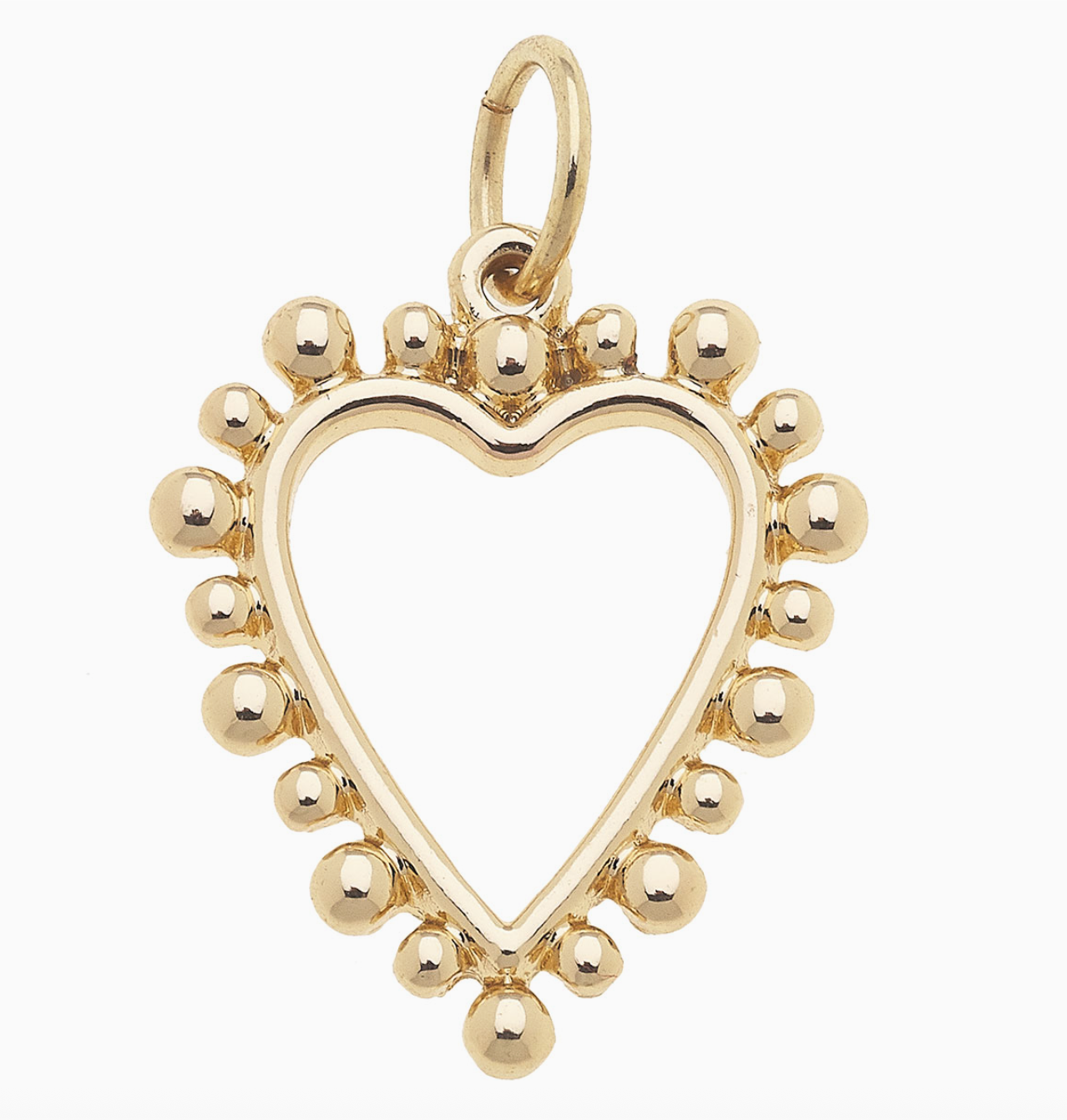 Gold Beaded / Studded Heart - Large