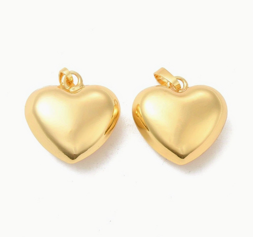 Gold Chunky Heart - Large