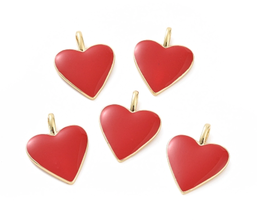 Gold Colorful Heart - Large