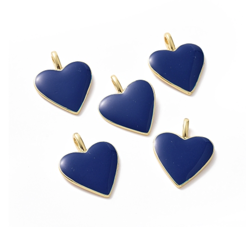Gold Colorful Heart - Large